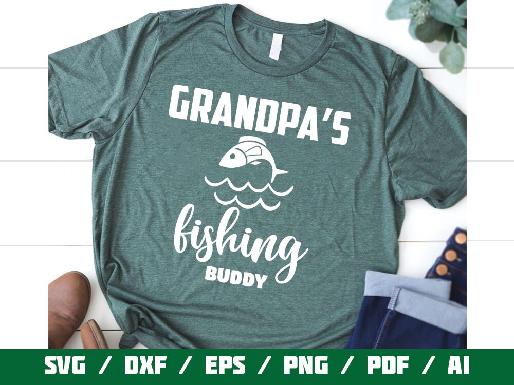 Download Grandpas fishing buddy Svg Fish Designs Silhouette File | Etsy