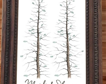 Guest Book Alternative Tree Custom Guest Book Rustic Wedding GuestBook Canvas Creative Guest Book Idea Family Reunion Guest Book Anniversary