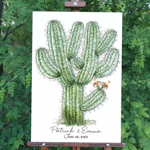 Wedding Guest Book Alternative Cactus Anniversary Guest Book Alternative Birthday Bachelorette GuestBook Graduation Creative Guest Book Tree
