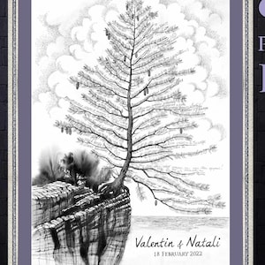 Guest Book Alternative Tree Custom Guest Book Rustic Wedding GuestBook Canvas Creative Guest Book Idea Family Reunion Guest Book Anniversary