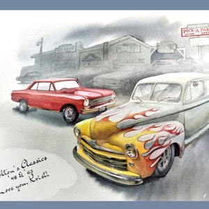 Custom Car Portrait Car Painting From Photo Car Custom Watercolor Portrait Personalised Car Portrait Gift for Car lovers Custom Car Sketch