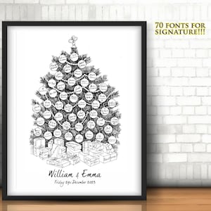 Christmas GUEST BOOK Alternative PINE Tree New year Guest book New year Winter Guestbook Christmas tree pine Winter Wedding Rustic GuestBook
