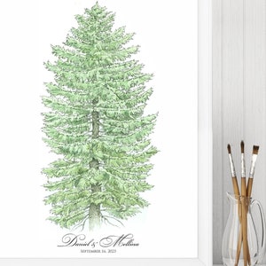 Wedding GUEST BOOK Alternative Tree Alternative Guest Book Signature PINE Guest Book Wedding Guest Book Tree Unique Wedding Guest Book Idea