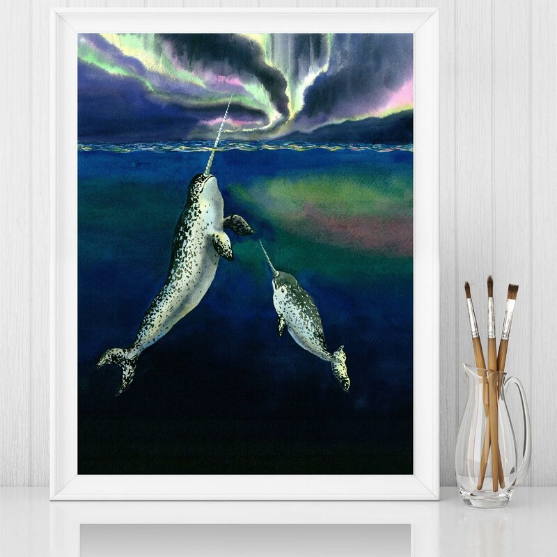 Narwhal Art - Etsy