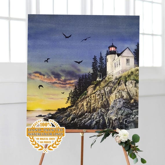 Custom Landscape Painting WATERCOLOR Personalized Landscape Painting from Photo Commission Painting Watercolor Landscape from Photo Art