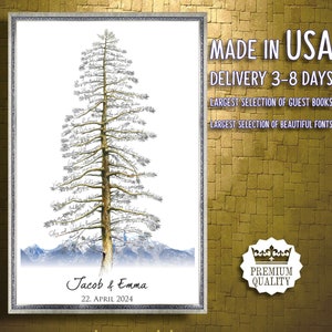 Wedding Mountain Guest Book Alternative Tree Creative Guest Book Alternative Canvas Elegant GuestBook Alternative Birthday Cottage GuestBook