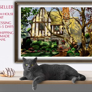 Custom Home Portrait WATERCOLOR House Painting Personalized House Portrait Custom House Portrait from Photo Realtor Closing Gift Art