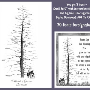 Wedding GUEST BOOK Alternative Tree PINE with Wolves Rustic Wedding Guest Book Alternative Tree Guest Book Alternative Canvas Guest Book