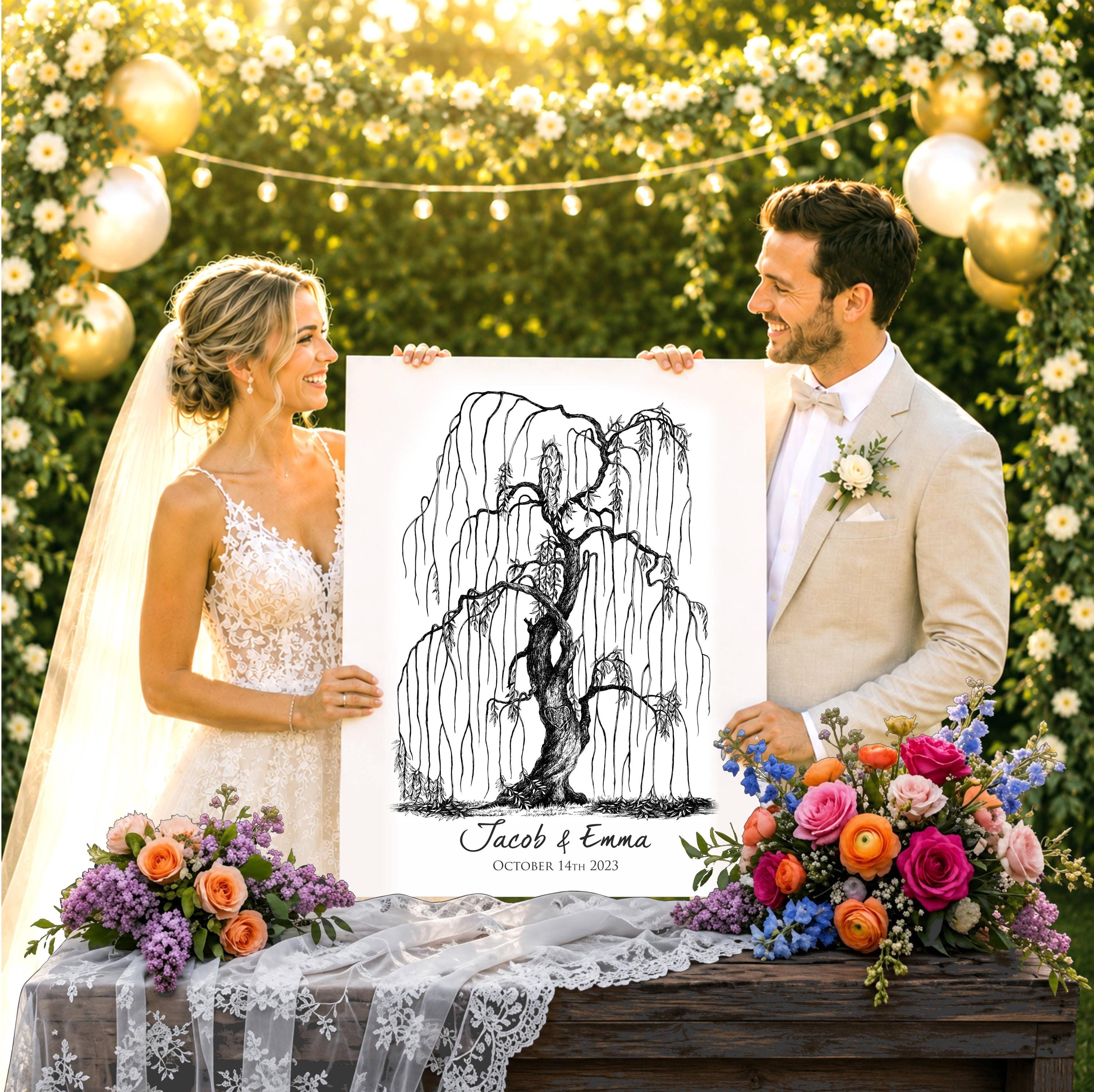 Weeping Willow Wedding Guest Book Alternative
