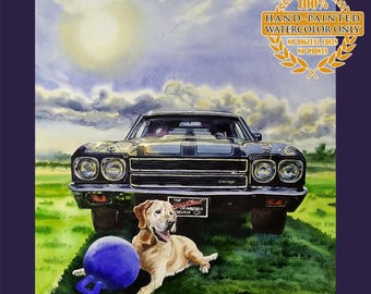 Custom Car Portrait Car Painting From Photo Car Custom Watercolor Portrait Personalised Car Portrait Gift for Car lovers Custom Car Sketch