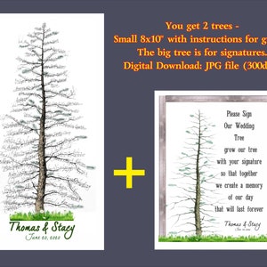 Rustic Wedding Guest Book Alternative Tree Guest Book Alternative Canvas Anniversary Guest Book Alternative PINE Tree Sign in for Wedding