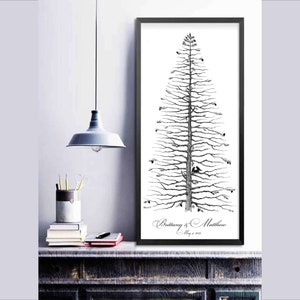 Wedding GUEST BOOK Alternative Tree Alternative Guest Book Signature PINE Guest Book Wedding Guest Book Tree For Wedding Reception Sign