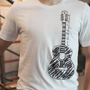 Guitar Unisex T-Shirt, Psalms, Stringed Instruments, Worship Guitar, Guitar Tee, Christian Clothing, Christian Shirt, Guitar Gift