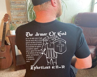 Put on The Full Armor of God Shirt, Ephesians Shirt, Knight Shirts, Armor of God Shirt, Religious Shirt, Christian Gift, Shield of Armor