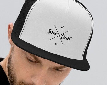 Jesucristo Trucker Cap, Jesus Hat, Jesus Trucker Hat, JC, Christian Hat