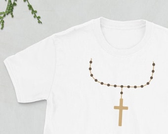 Cross Shirt T-Shirt, Cross Shirt, Cross op Tshirt, Christian Cross T-shirt, Cross Necklace Shirt, Christelijke Kleding, Christelijke Kleding