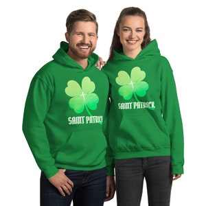 Sweat à capuche Unisexe Saint Patrick, Sweat à capuche St Patrick, Saint Patty, Sweat à capuche st Pattys Day, Sweat à capuche chrétien, Foi image 1
