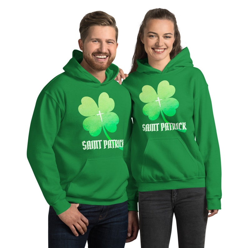 Sweat à capuche Unisexe Saint Patrick, Sweat à capuche St Patrick, Saint Patty, Sweat à capuche st Pattys Day, Sweat à capuche chrétien, Foi image 1
