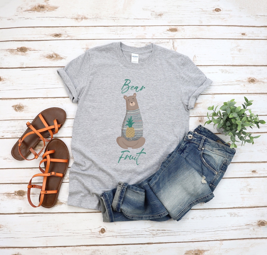 Bear Fruit Shirt Bear Fruit Creative Tee Funny Tshirt Etsy