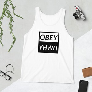 Gehorchen YHWH Unisex Tank Top, gehorchen YHWH, gehorchen, Christian Tank-Top