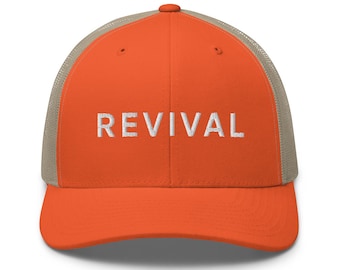 Amerikaanse Campfire Revival Trucker Cap, Revival Trucker Hat, Revival Trucker, Revival Hat, Christian Hat