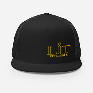 Lit For Jesus Trucker Cap, Lit Hat, Lit For Jesus, Lit Christian Hat, Christian Trucker, Lit