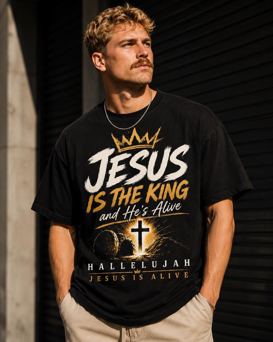 Jesus is the King and He's Alive, Christian Graphic Tee, Jesus is