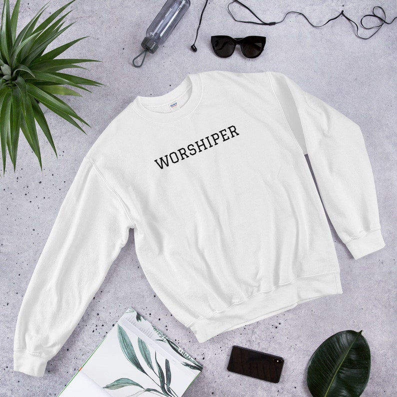 Worshiper Unisex Sweatshirt, Worship, Worshipper, Worshiper Sweatshirt, Christian Clothing, Jesus Apparel, image 2