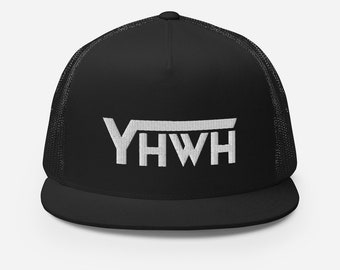 YHWH Trucker Cap, YHWH Hat, Christian Hat, Christian Trucker,