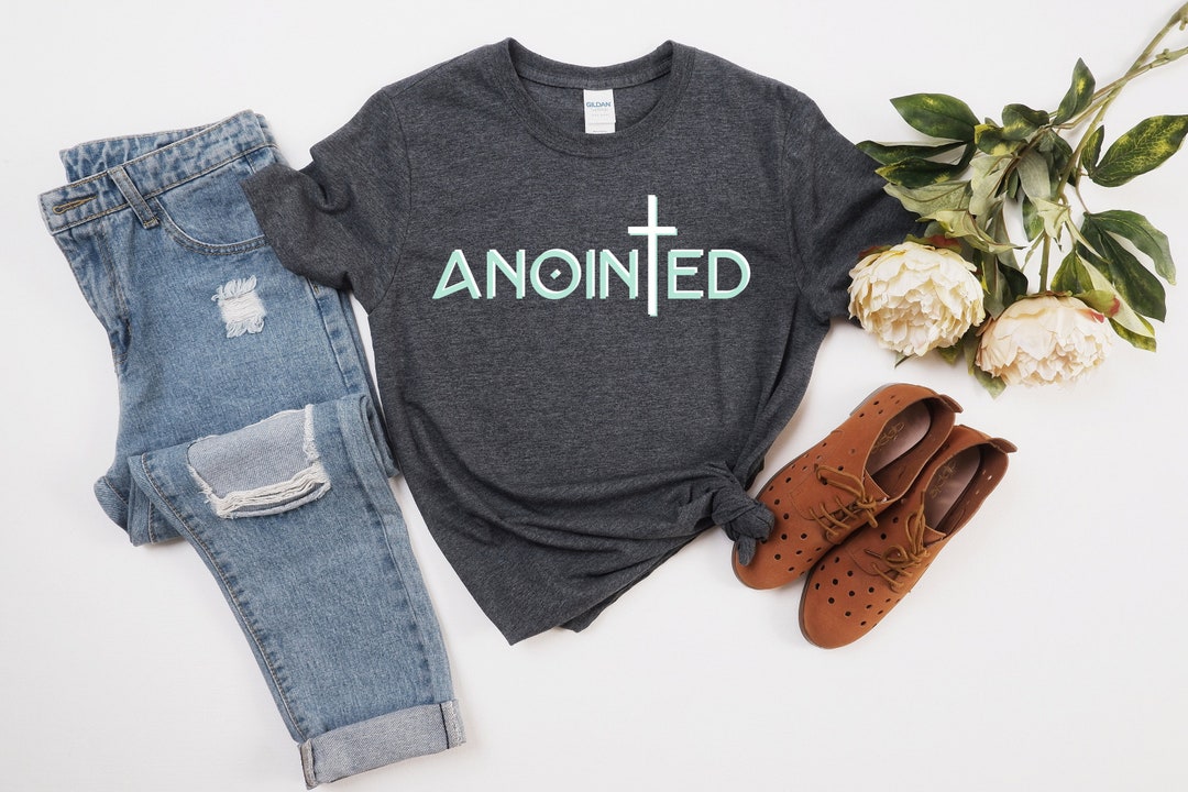 【INCHANT ME】Tie One Off Neck T-Shirt Anointed Unisex T-shirt, Anointed, Anointed One, Christian