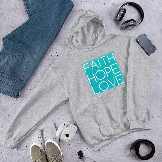 Love in faith hoodie clearance