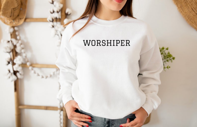 Worshiper Unisex Sweatshirt, Worship, Worshipper, Worshiper Sweatshirt, Christian Clothing, Jesus Apparel, image 1