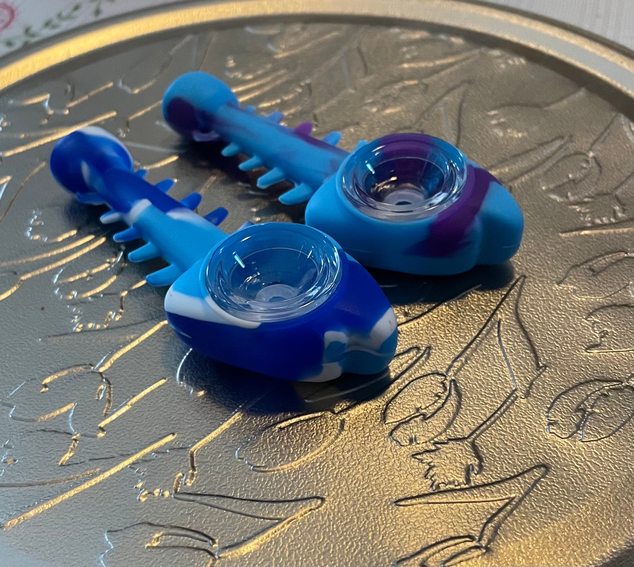 Huge Sale 2pc. Silicone Pipes Unique Glass Smoking Pipes Etsy