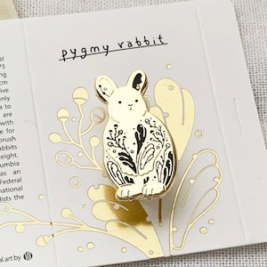 Emaille pin konijn l Emaille pin pygmeekonijn l Konijnenbroche l Accessoire konijn l Konijn reversspeld l 3% donatie aan WWF