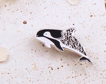 Dolphin enamel pin/ Vaquita enamel pin/ 3% donation with purchase to WWF/ Dolphin Brooch/ Dolphin Badge /Endangered Animal series