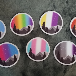 Subtle Mountain Pride Stickers (Laminated, Water Resistant)