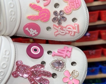 Pink LA, Butterfly, Evil eye, Flower, Bear   "Croc Charms"