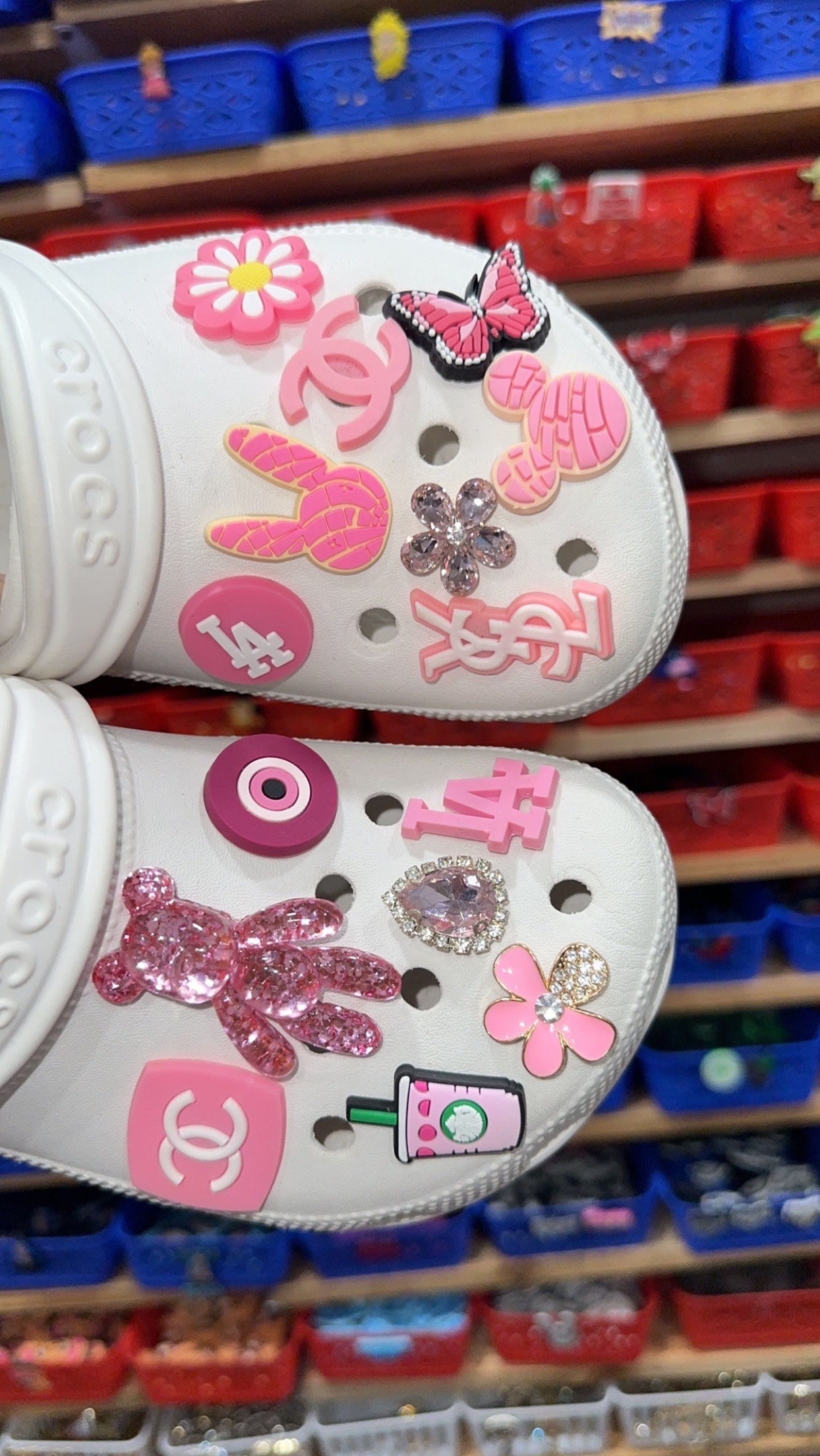 Pink Barb/ken Inspired Croc Charms Decorative Shoe Charms for