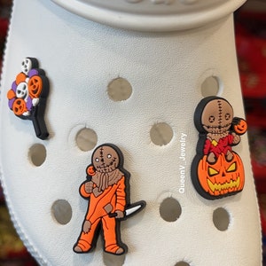 9 horror Croc Charms for shoes Halloween - annabell michael jason chucky  freddy