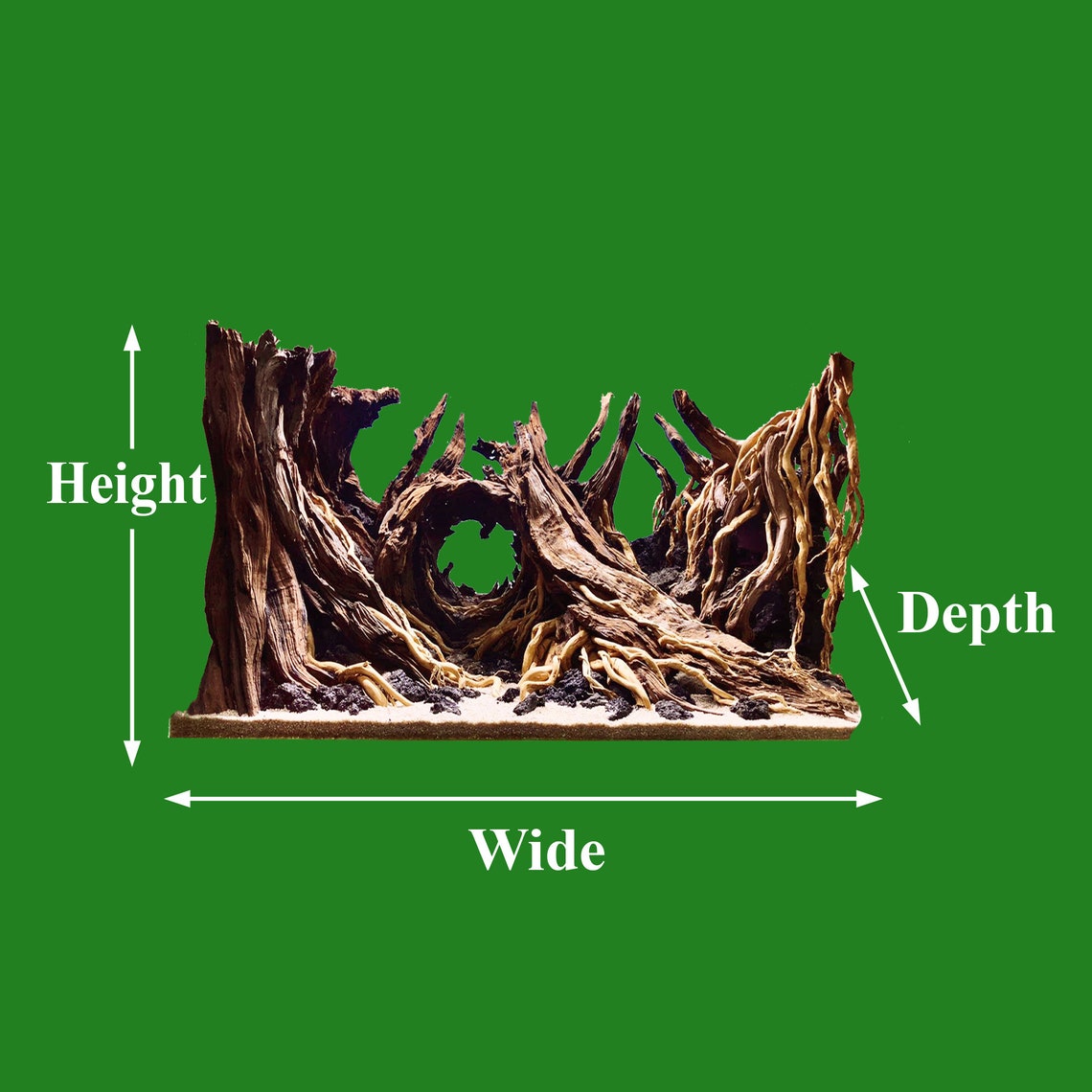 Large Bonsai Driftwood Aquascape Driftwood and Lava Rock for Etsy