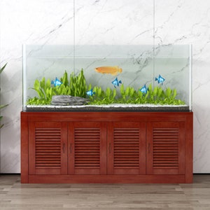 Fish Tank Stand Solid Wood Aquarium Accessories Wooden Cabinet Aquarium  Stand -  New Zealand