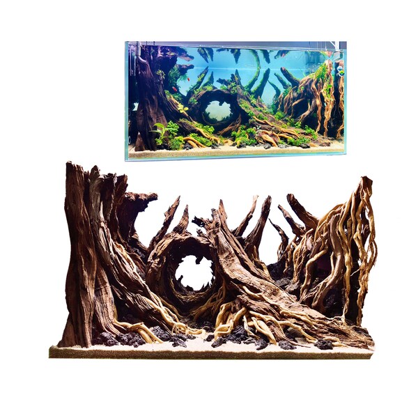 Large Bonsai driftwood aquascape driftwood and lava rock for aquarium plants fish tank decor, Design Layout Aquarium tank free shipping