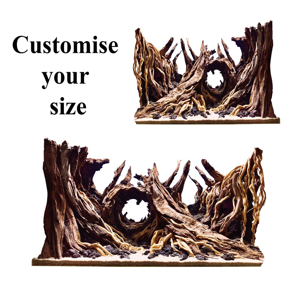 Large Bonsai Driftwood Aquascape Driftwood and Lava Rock for Etsy