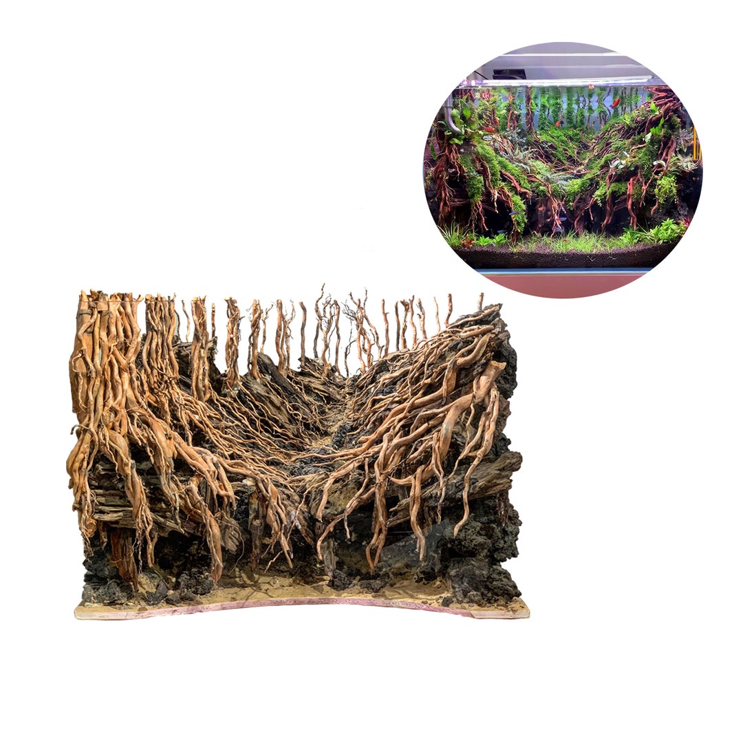 Aquascape Aquarium Driftwood Bonsai Tree Aquascaping Ideas for Fish ...