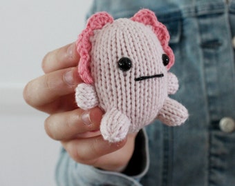 Knitted Pocket Axolotl Pattern: Seamless Round Knit (PDF Pattern)