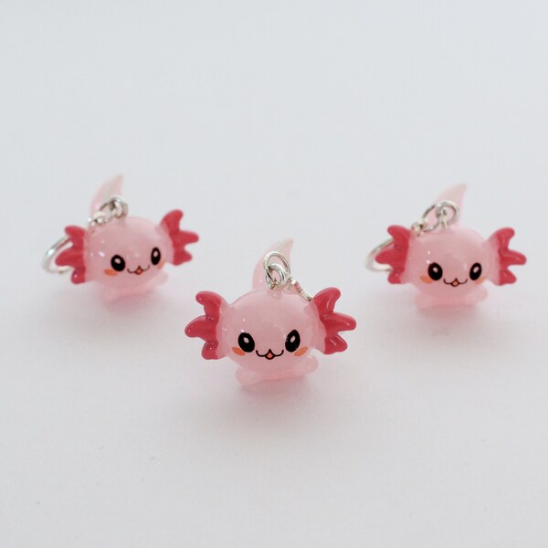 Set of 3 Axolotl Stitch Markers