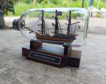 EDUCIRO Pirate Ship in a Bottle with LED Light Toy Building Sets for Adults Captivating Pirate Ship Bottle Illustration Showcasing Stock