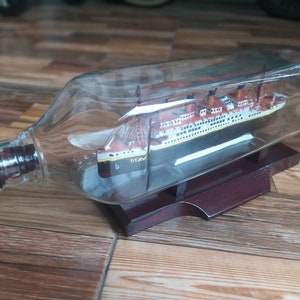 Titanic Ship in a Bottle: Miniature Handmade Classic Gift