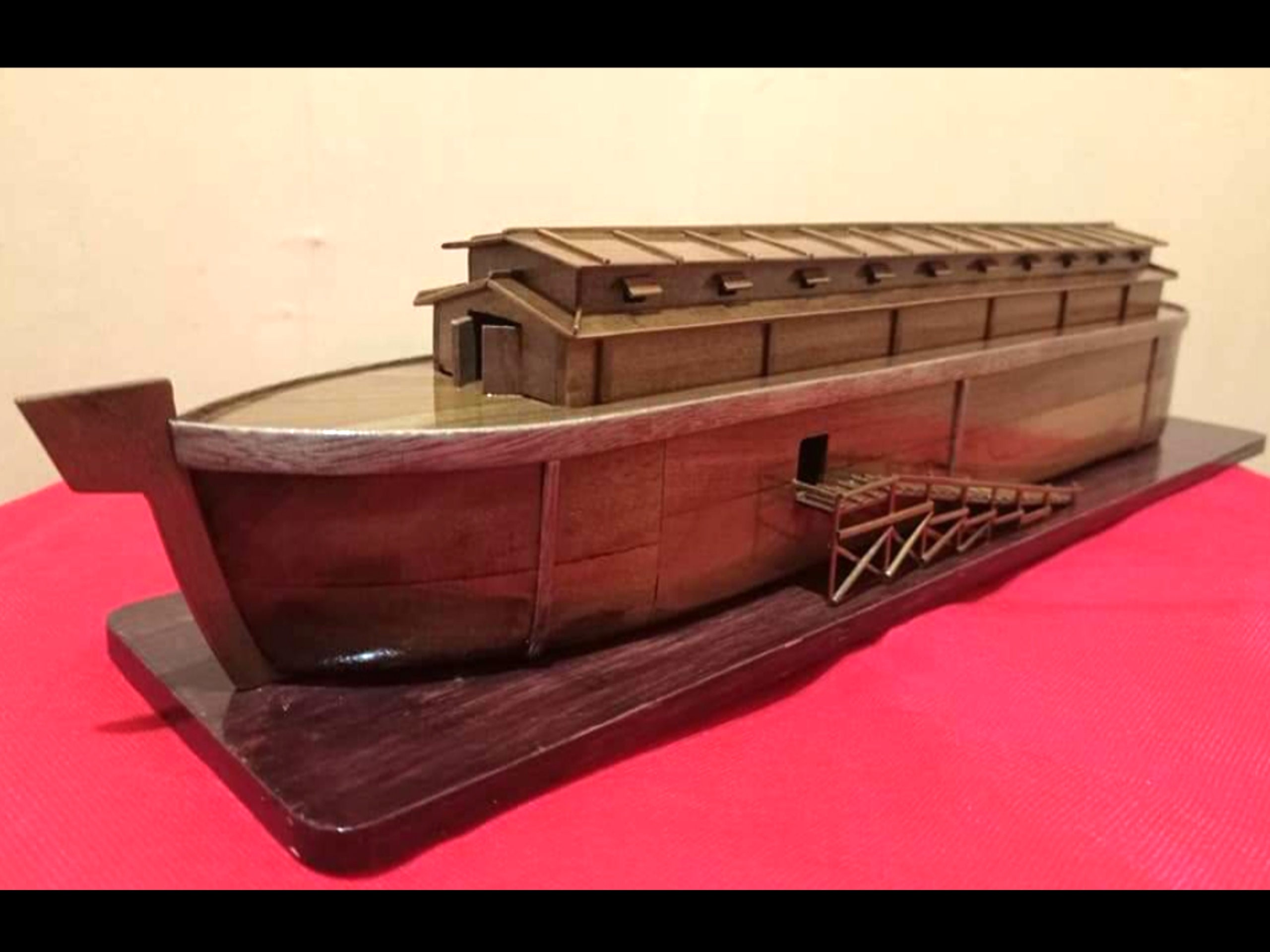 Noah's Ark Miniature Ship Original Teak Wood - Etsy