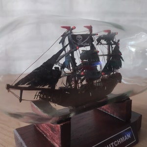 Flying Dutchman Ship in a bottle, Miniature pirates ship gift for father, gift for husband, gift for boyfriend, gift for granpa